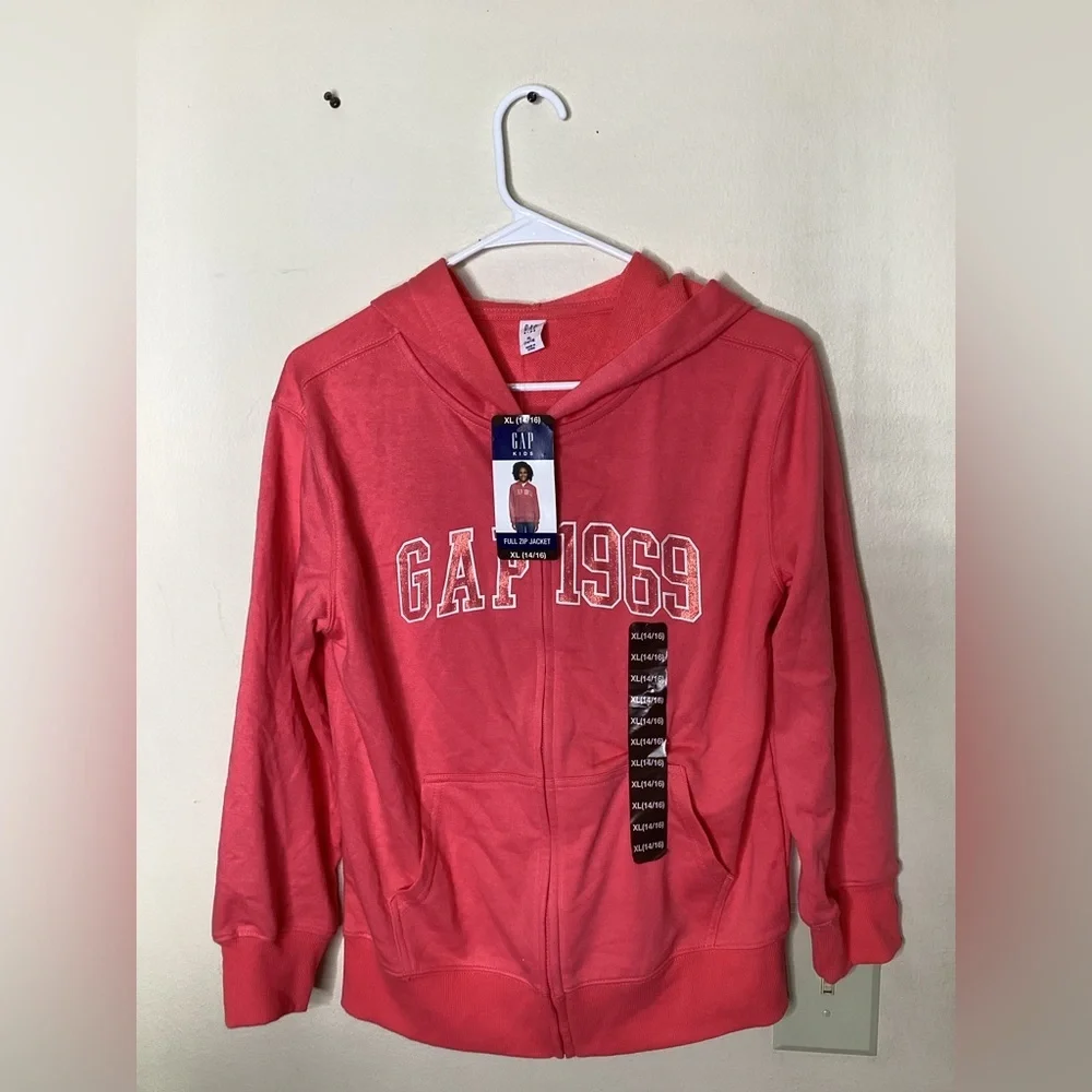 Gap Kids Full Zip French Terry Jacket Pink